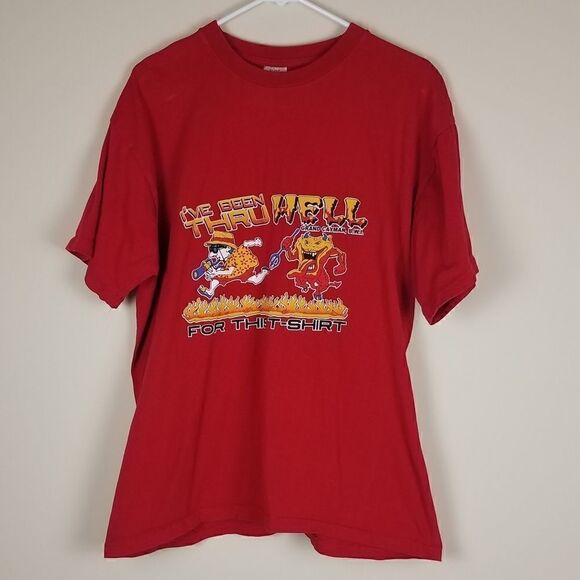 EO Best I've Been Thru Hell Grand Cayman Red T-Shirt - Picture 1 of 6